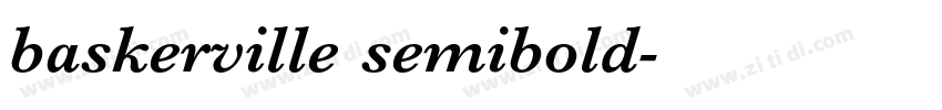 baskerville semibold字体转换